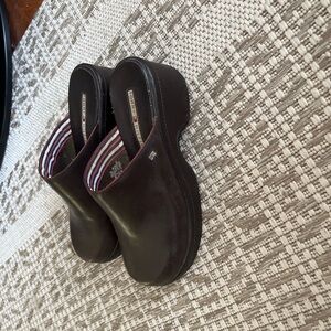 Tommy Hilfiger Brown Leather Mules